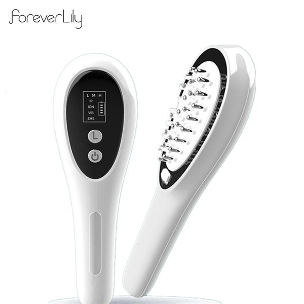 Hair Brushes Electric Massage Comb ION Hair Care EMS Vibration Massage Hair Growth Comb Hair Loss Treatment Hair Regrowth Scalp Massager 231