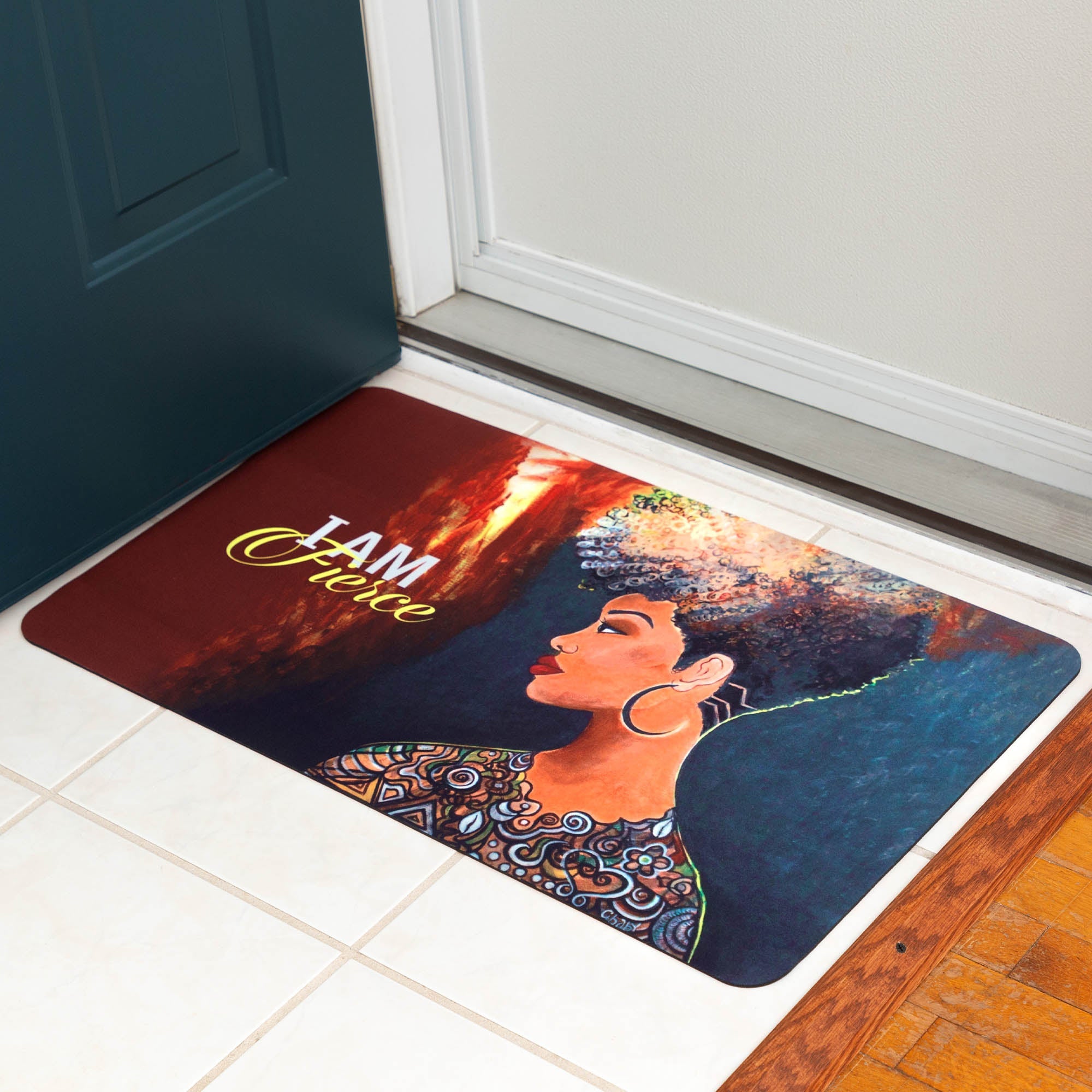 Shades Of Color Floor Mat - I Am Fierce