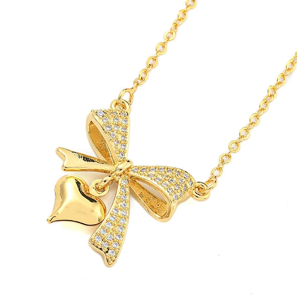 Collares pendientes de circonita cúbica transparente micro pavé de latón