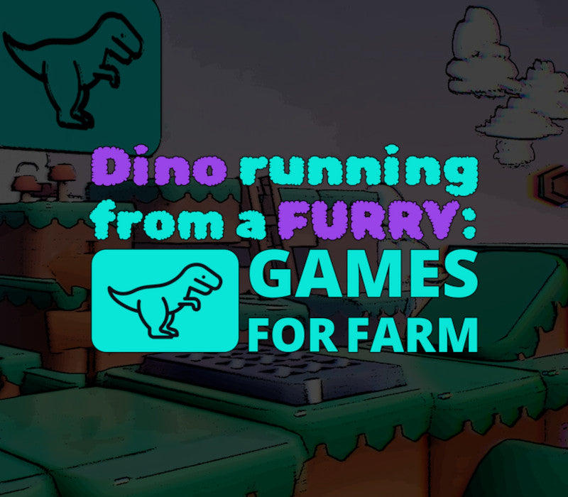 Dino running from a FURRY: GAMESFORFARM PC Steam CD Key