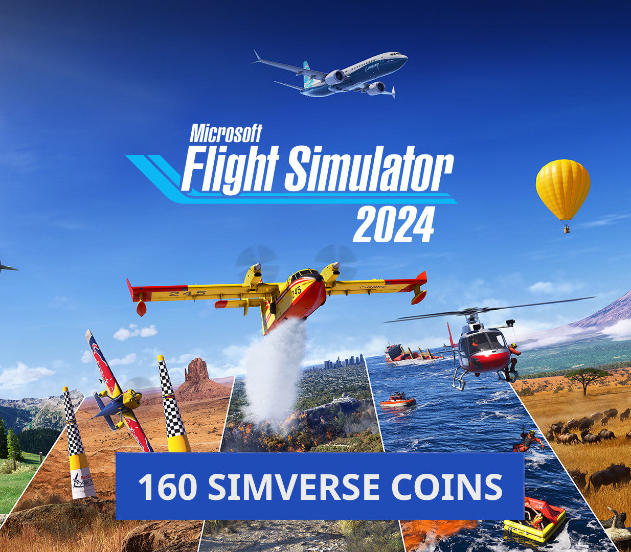 Microsoft Flight Simulator 2024 - 160 Simverse Coins DLC Xbox Series X|S - PC CD Key