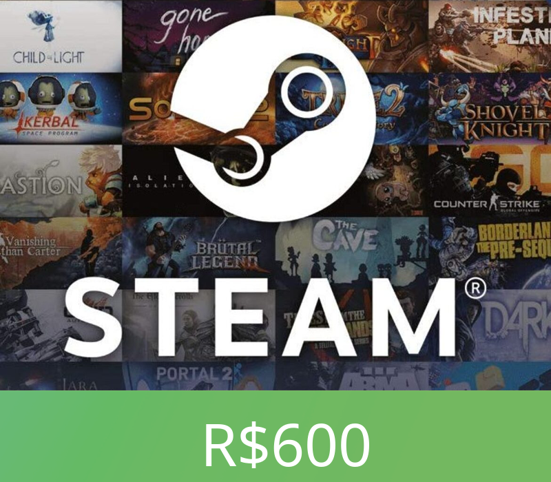 Steam Wallet Card 600 BRL BR Activation Code