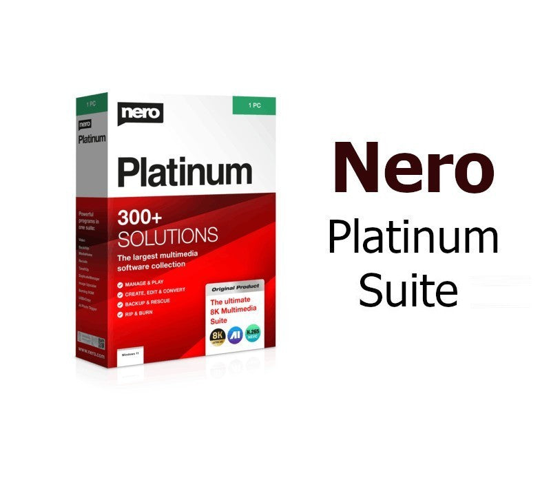 Nero Platinum Suite CD Key (1 Year - 1 PC)