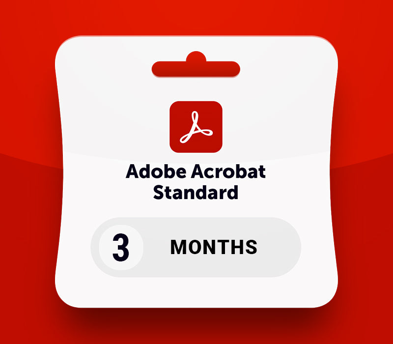 Adobe Acrobat Standard - 3 Months Subscription Key