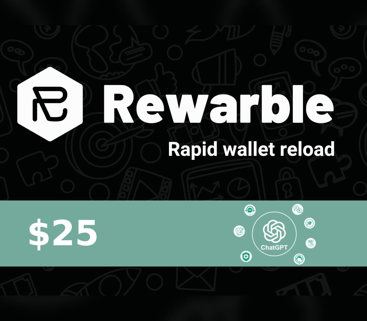 Rewarble ChatGPT $25 Gift Card US