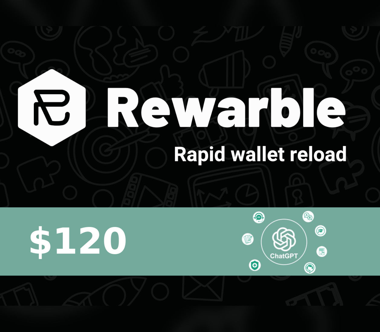 Rewarble ChatGPT $120 Gift Card US