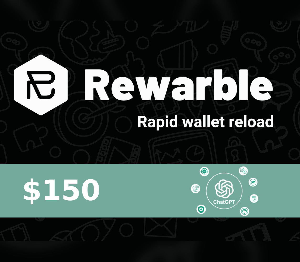 Rewarble ChatGPT $150 Gift Card US
