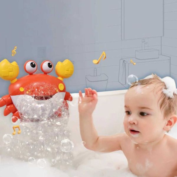 Crab Bubble Bath Maker For The Bathtub Blows Bubbles And Plays 12 Childrens Baby Crawler Steppers Baby Items 6 to 12 Months C250211