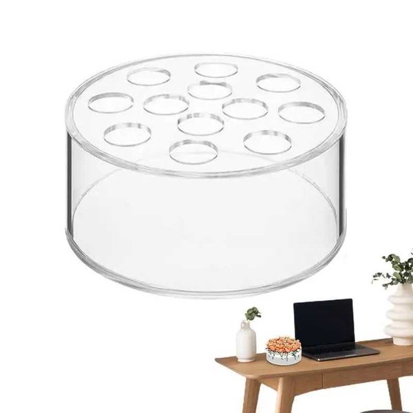 Vases Transparent acrylic flower vase with 12 circular transparent acrylic flower arrangements used for home decoration J240515