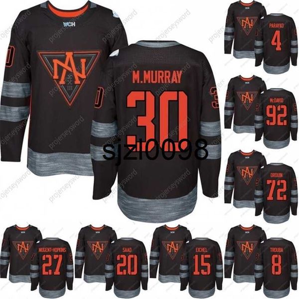 Sj98 2016 World Cup of Hockey North American Team Jersey M.murray Mackinnon Nugent-hopkins Monahan Saad Eichel Couturier Custom Hockey Jerse