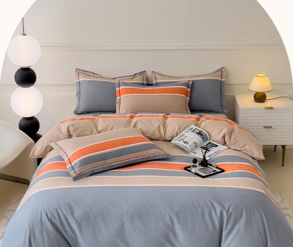 Pure cotton brushed four-piece set, pure cotton printed 4-piece set, thickened thermal set bedding set