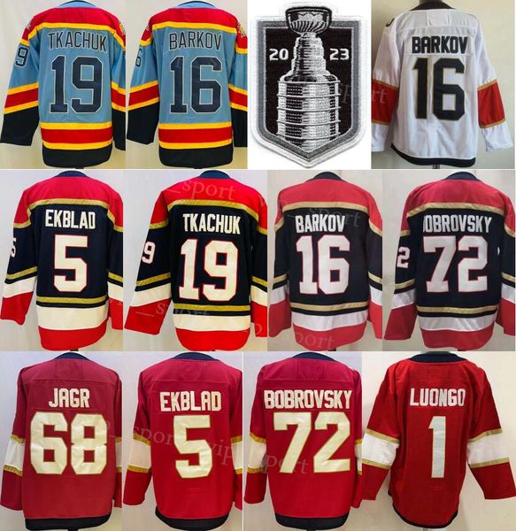 Mens Ice Hockey 16 Aleksander Barkov Jerseys 19 Matthew Tkachuk 72 Sergei Bobrovsky 5 Aaron Ekblad Jaromir Jagr Roberto Luongo Reverse Retro