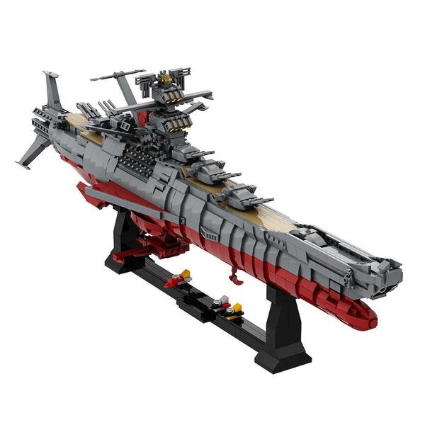Blocks Moc Space Battleship Yamato Spaceship Building Blocks Model Military Weapon Space Ship Model Building Blocks Kids Adult Gifts Y241228