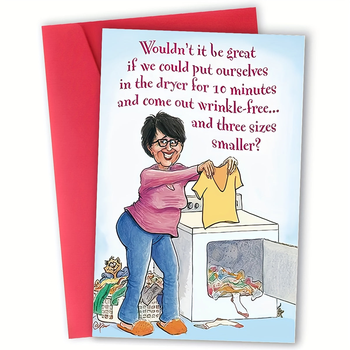 TEMU Funny Birthday Card With Dryer Quote - Family & , Celebration Greeting