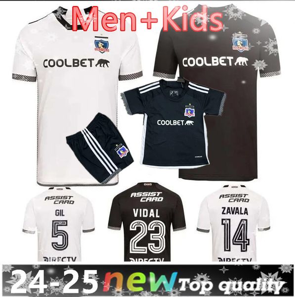 23 24 25 Colo Colo Mens Soccer Jerseys VIDAL SANTOS BOLADOS ARRIAGADA ZALDIVIA GIL FUENTES COSTA Home Away 2024 2025 Football Shirts PALACIO