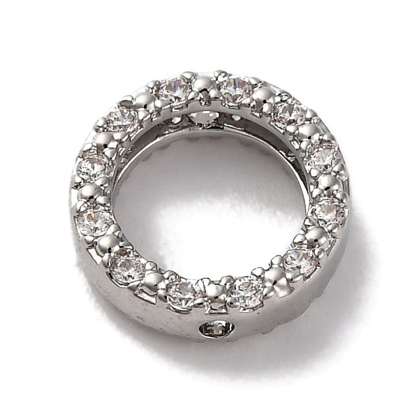 Placage de crémaillère en laiton avec cadre en perles de zircone cubique