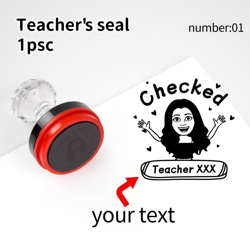 TEMU Custom Stamps - Personalized Grading Name Stamps, Portrait Stamps, Suitable For School Performance Evaluations, Diy Scrapbooking, And Rewards.