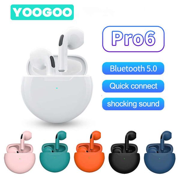 NEW Original Air Pro 6 TWS Wireless Headphones Fone Bluetooth Earphones Mic Pods In Ear Earbuds Sport Headset For Xiaomi