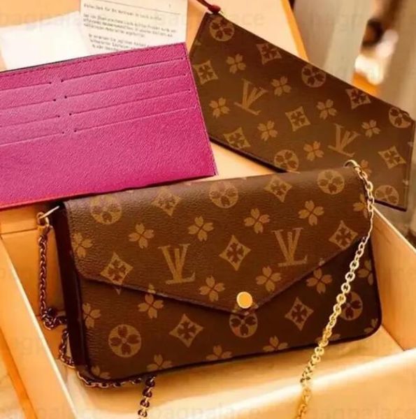 Multi Felicie Pochette Women Chain Bags Wallet Messenger Leather Handbags Shoulder High Quality Flower Purse Crossbody Bag29