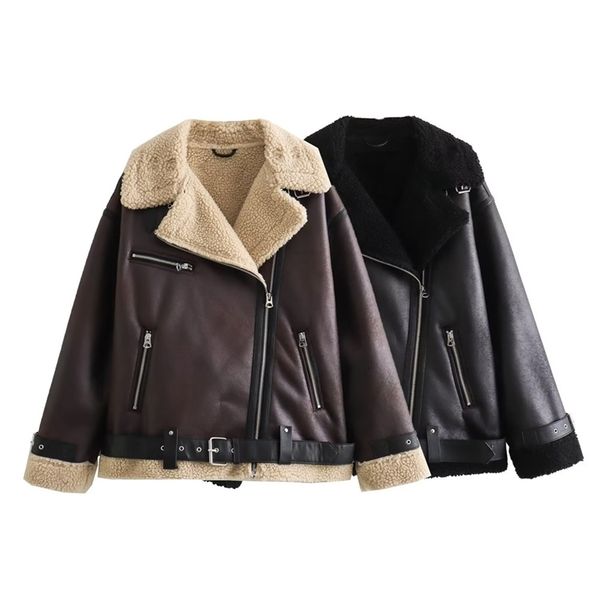 Unizera AutumnWinter Women Clothing Fashion Casual Liew Edition Leather and Fur Integrated Casat 241210