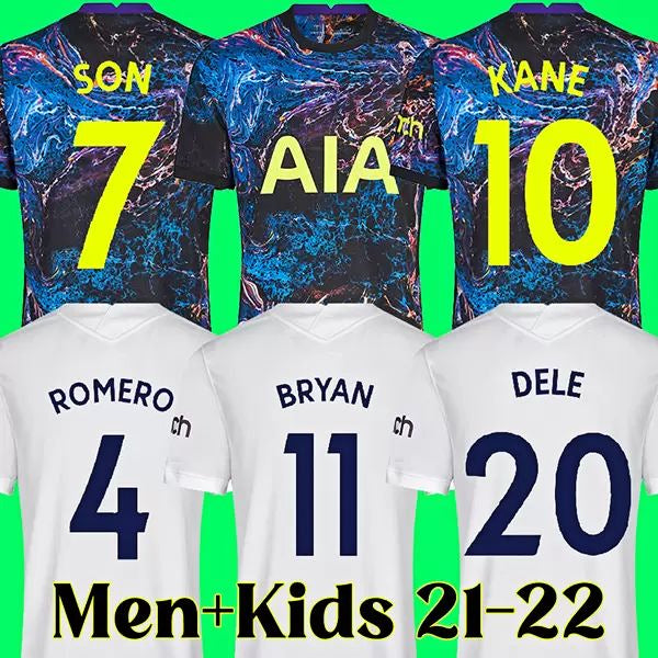 21 22 spurs SOCCER jersey club ROMERO BRYAN GIL hot shirts SON KANE DELE home away third football kits