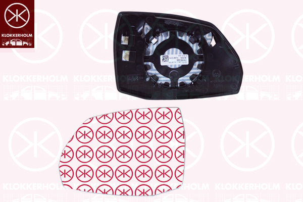 Mirror Glass, exterior mirror KLOKKERHOLM 00391065