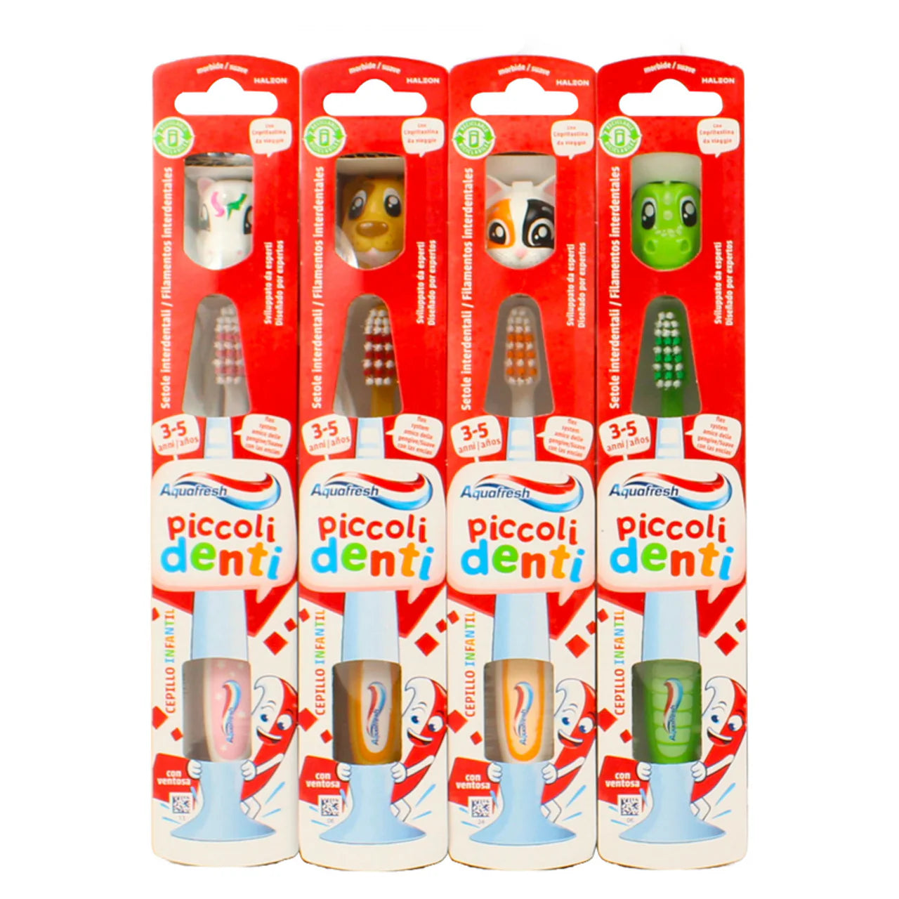 Aquafresh Cepillo de dientes infantil Little Friends Flex System