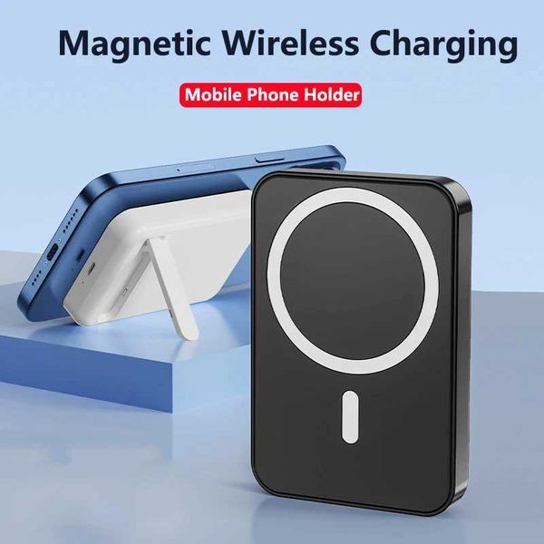 10000mAh magnetic wireless power pack with stand suitable for iPhone 16 15 14 portable inductive charger Y241119