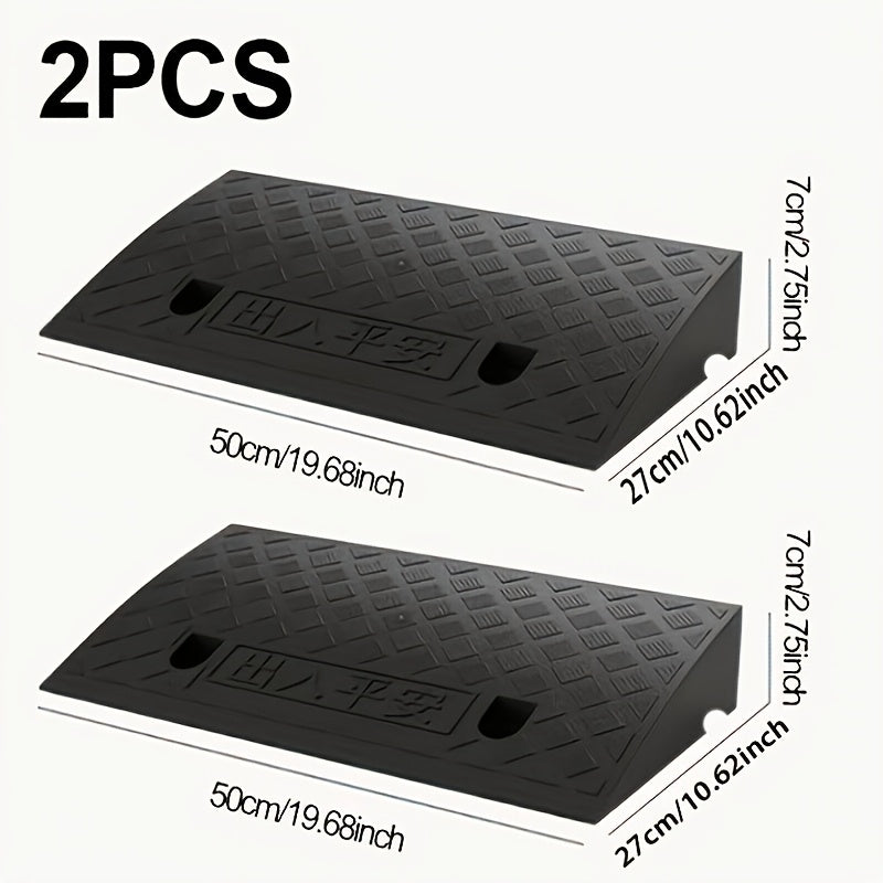 TEMU Two-piece Sidewalk Ramps - Portable Ramps For , Cars, Wheelchairs And Pet Mowing - Suitable For Houses And People With Reduced Mobility -