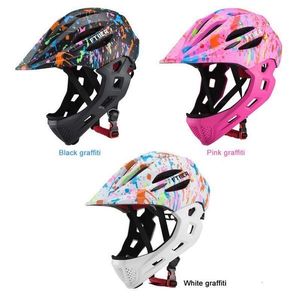 Cycling Helmets Kid Helmet Motocross Bicycle Outdoor Sports Skating Safety Detachable Child Motorcycle Cap with Tail light 230801