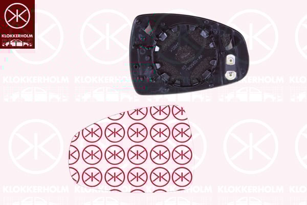 Mirror Glass, outside mirror KLOKKERHOLM 00451061
