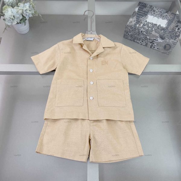 Fashion baby T-shirt set Summer two-piece tracksuits kids designer clothes single-breasted Short sleeved POLO shirt and shorts