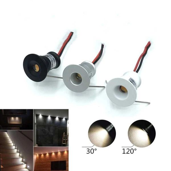 1W Mini LED Downlight 12V Dimmable Spotlight IP65 Staircase Cabinet Light 15mm Embedded Bedroom Spotlight Ceiling Downlight CL240830