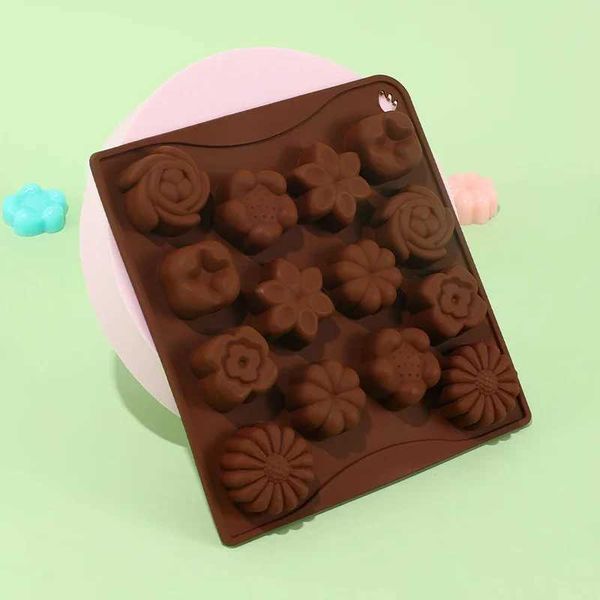 Chocolate silicone baking molds horses multi flower cakes cookies bread candies chewing gum jelly soap candle making tools M250106