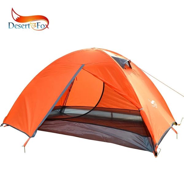 Desert Backpacking Tent 2 Person Double Layer Camping Tents 4 Seasons Waterproof Breathable Lightweight Portable Travel 240220