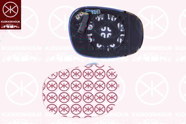 Mirror Glass, exterior mirror KLOKKERHOLM 00621071