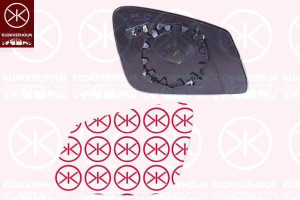 Mirror Glass, exterior mirror KLOKKERHOLM 00671064A1