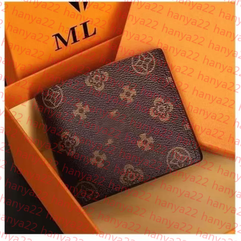 Luxury Genuine Leather Wallets Fashion Designer Wallets Retro Handbag for Men Classic Card Holders Coin Purse Famous Clutch Mens Wallet