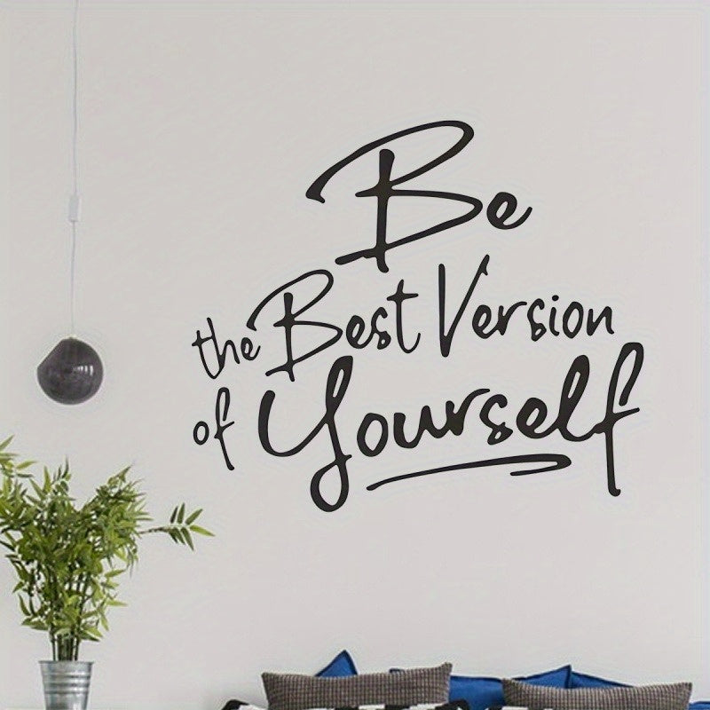 TEMU English Slogan Wall Sticker Warm Room Bedroom Studio Background Wall Decoration Wall Sticker, , Inspirational Words, Pvc Self-adhesive Wall