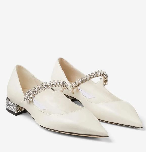 Luxury design Women Pumps Sandals London Italy Refined Pearl Ankle Strap White Patent Leather Crystal embellished Wedding Party Sandal High