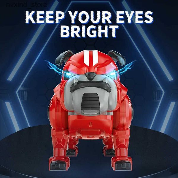 Electronics Robots Rc Robot Electronic Stunt Dog Intelligent Simulation Of Robot Toys Bulldog Touch Electronic Pet Children Remote Control T