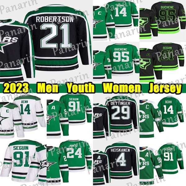 #21 Jason Robertson Reverse Retro hockey jersey #29 Jake Oettinger Jamie Benn Tyler Seguin Miro Heiskanen Joe Pavelski Roope Hintz Mike Moda