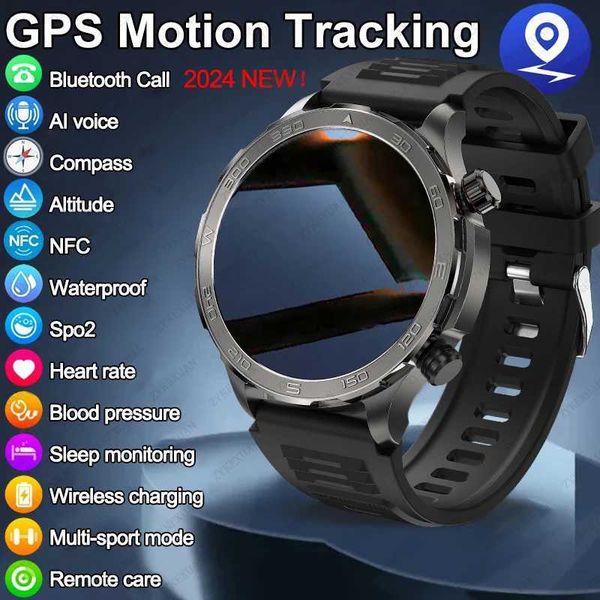 High Quality High definition BT call sports smartwatch for men 1.53 AMOLED screen heart rate NFC IP68 waterproof GPS smartwatch new O241213