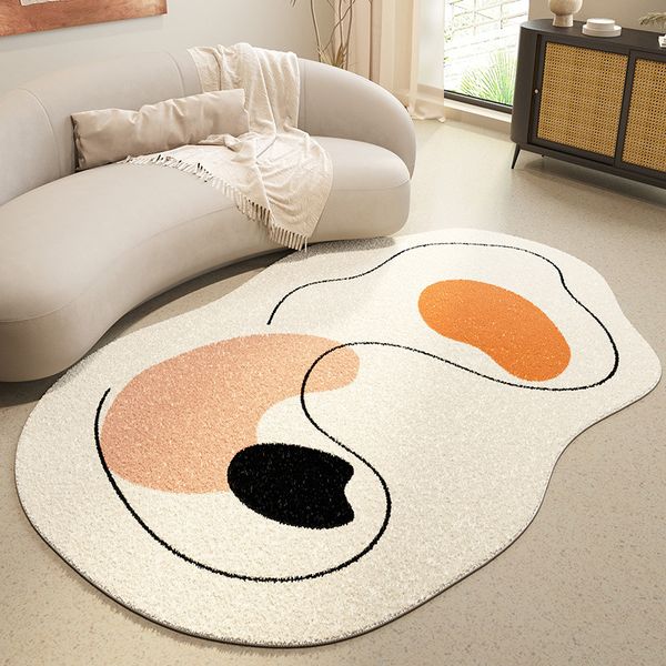 flower-3936-45-325-LHYF- Bedroom Plush Carpet Home Bedroom Solid Color Plush Carpets Girl Room Bedside Floor Mat