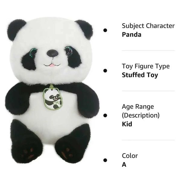 10 inch cute panda plush toy soft bear panda stuffed baby doll childrens birthday gift Y250108