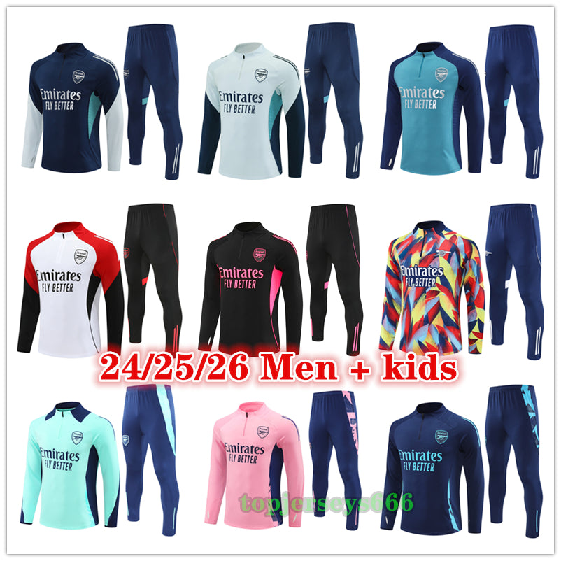 2025 2026 Arsen soccer tracksuit men and kids training suit 24 25 26 football tracksuit jogging kits Survetement Foot chandal futbol tuta