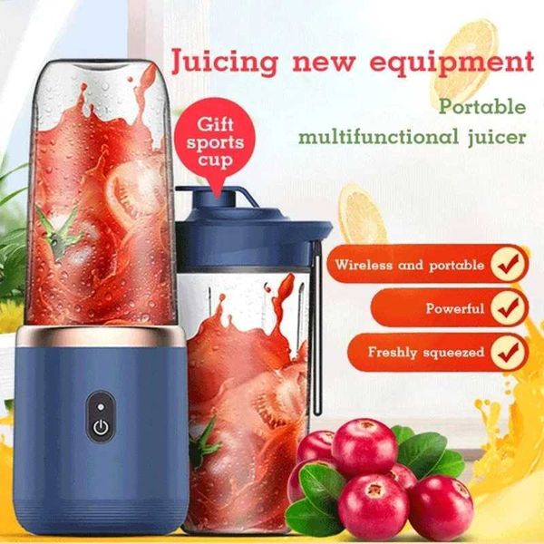 Portable electric fruit juice mixer personal summer mini bottle household USB 6-piece juice cup M240828