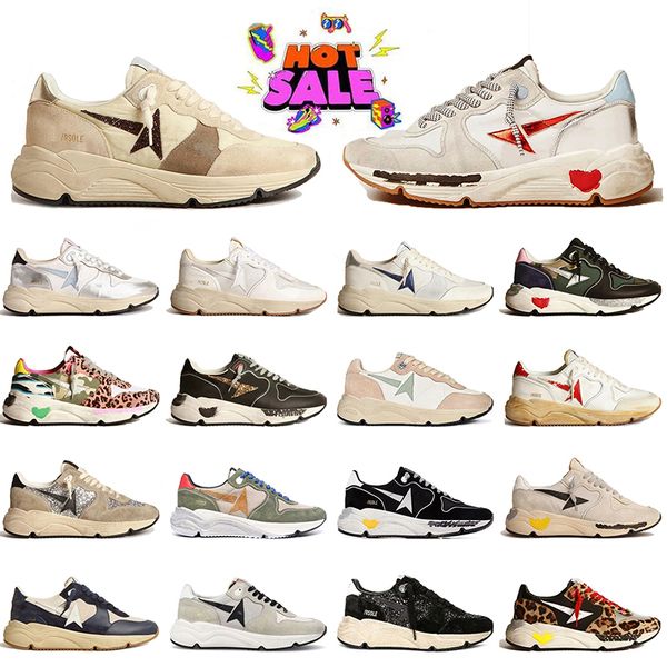 Luxury Leather Camouflage Designer Running Sole Star Shoes Womens Mens Flat Glitter Finish Golden Goosee Sneakers Low OG Italy Brand Handmad