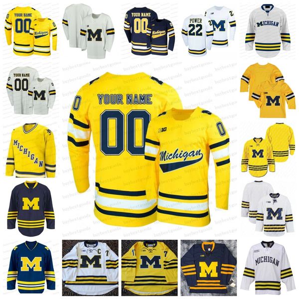 Michigan Wolverines Hockey Jersey Adam Fantilli Luke Hughes Dylan Larkin Cam York Owen Power Zach Hyman Seamus Casey Rutger McGroarty Jacob