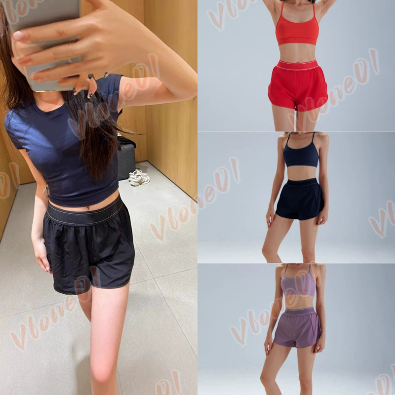 Womens Yoga Shorts Yoga Bra High-waisted Hip-lifting Yoga Fitness Quick-drying Shorts Fashion Tennis Culottes Breathable Yoga Bra Sets